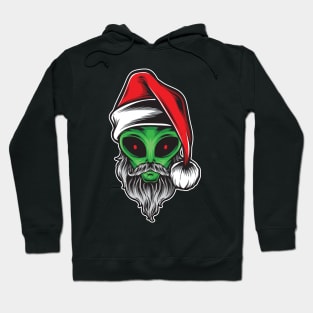 Alien Santa Christmas Holidays UFO Hoodie